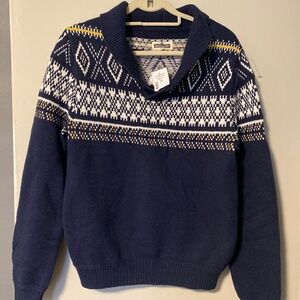 gregory fairisle shawl collar pullover Size S